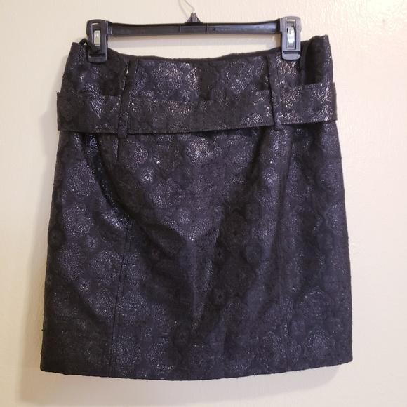 🚫SOLD Prada metallic black shiny pencil skirt EUC - Picture 7 of 8